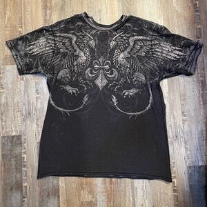 SOLD - affliction reversible t-shirt y2k baggy